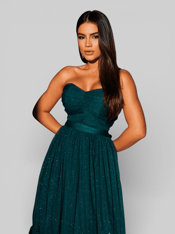Vestido de Festa Tomara que Caia com Brilho Luma - Aurea Dress