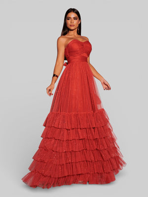 Vestido de Festa Tomara que Caia com Brilho Luma - Aurea Dress