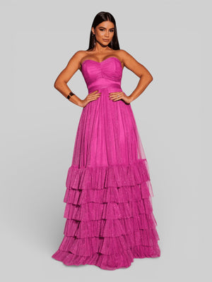Vestido de Festa Tomara que Caia com Brilho Luma - Aurea Dress