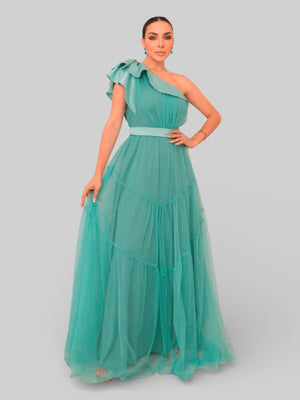 Vestido Longo de Festa Tule Alemanha New - Aurea Dress