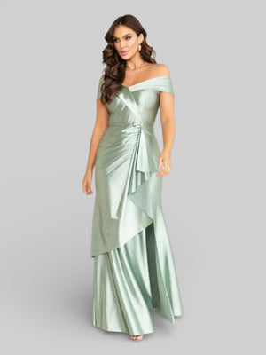 Vestido Longo de Festa Acetinado Ombro a Ombro Famme - Aurea Dress