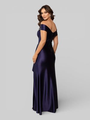 Vestido Longo de Festa Acetinado Ombro a Ombro Famme - Aurea Dress