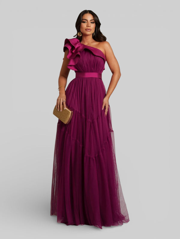 Vestido Longo de Festa Tule Alemanha New - Aurea Dress