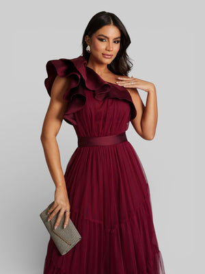 Vestido Longo de Festa Tule Alemanha New - Aurea Dress