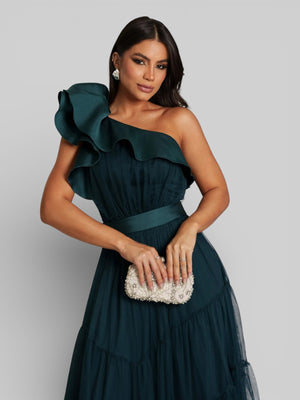 Vestido Longo de Festa Tule Alemanha New - Aurea Dress