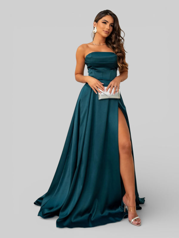 Vestido Longo de Festa com Fenda Equador - Aurea Dress
