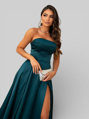 Vestido Longo de Festa com Fenda Equador - Aurea Dress