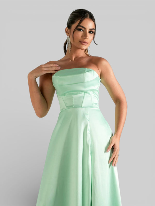 Vestido Longo de Festa com Fenda Equador - Aurea Dress