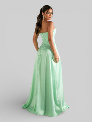 Vestido Longo de Festa com Fenda Equador - Aurea Dress