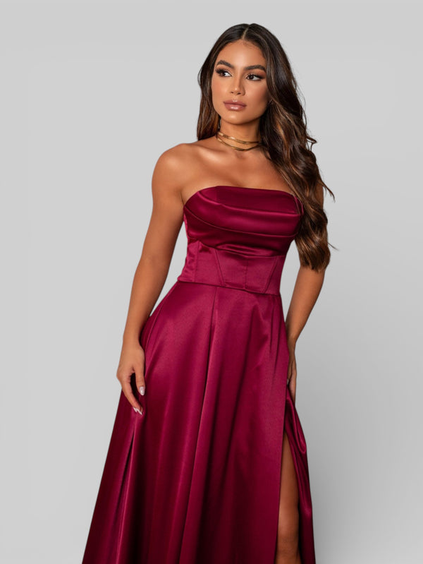 Vestido Longo de Festa com Fenda Equador - Aurea Dress