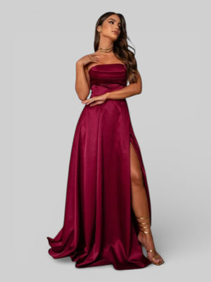 Vestido Longo de Festa com Fenda Equador - Aurea Dress