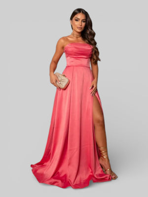 Vestido Longo de Festa com Fenda Equador - Aurea Dress