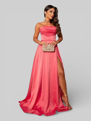 Vestido Longo de Festa com Fenda Equador - Aurea Dress