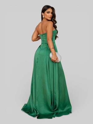 Vestido Longo de Festa com Fenda Equador - Aurea Dress