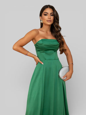 Vestido Longo de Festa com Fenda Equador - Aurea Dress
