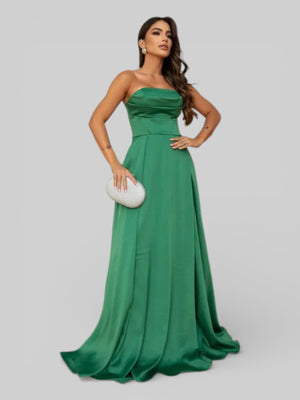 Vestido Longo de Festa com Fenda Equador - Aurea Dress