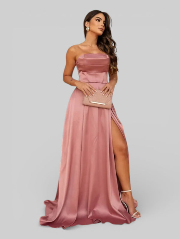 Vestido Longo de Festa com Fenda Equador - Aurea Dress