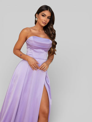 Vestido Longo de Festa com Fenda Equador - Aurea Dress