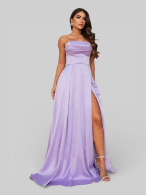 Vestido Longo de Festa com Fenda Equador - Aurea Dress