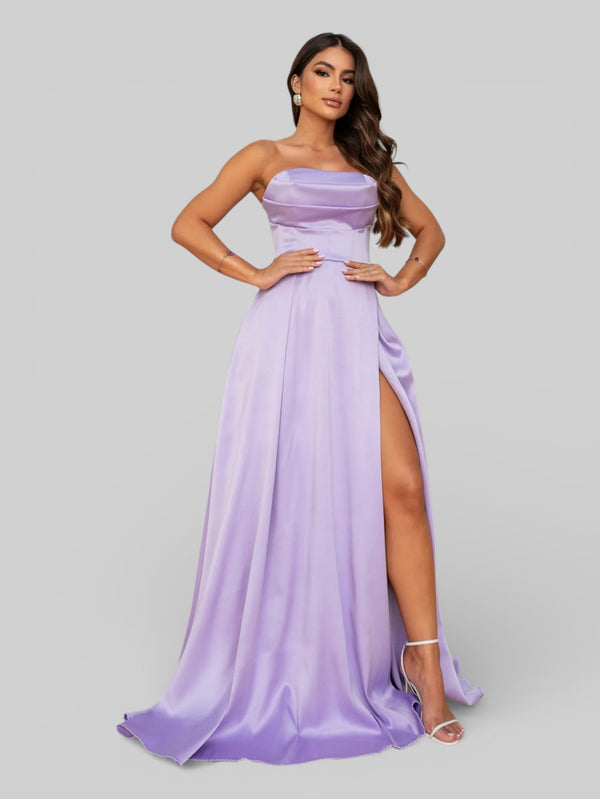 Vestido Longo de Festa com Fenda Equador - Aurea Dress