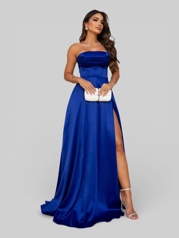Vestido Longo de Festa com Fenda Equador - Aurea Dress
