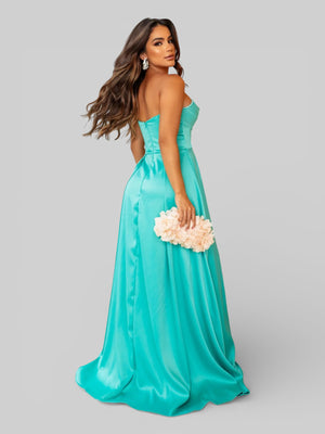 Vestido Longo de Festa com Fenda Equador - Aurea Dress