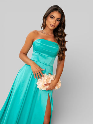 Vestido Longo de Festa com Fenda Equador - Aurea Dress
