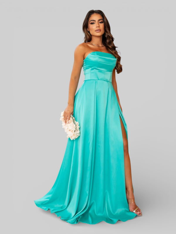 Vestido Longo de Festa com Fenda Equador - Aurea Dress