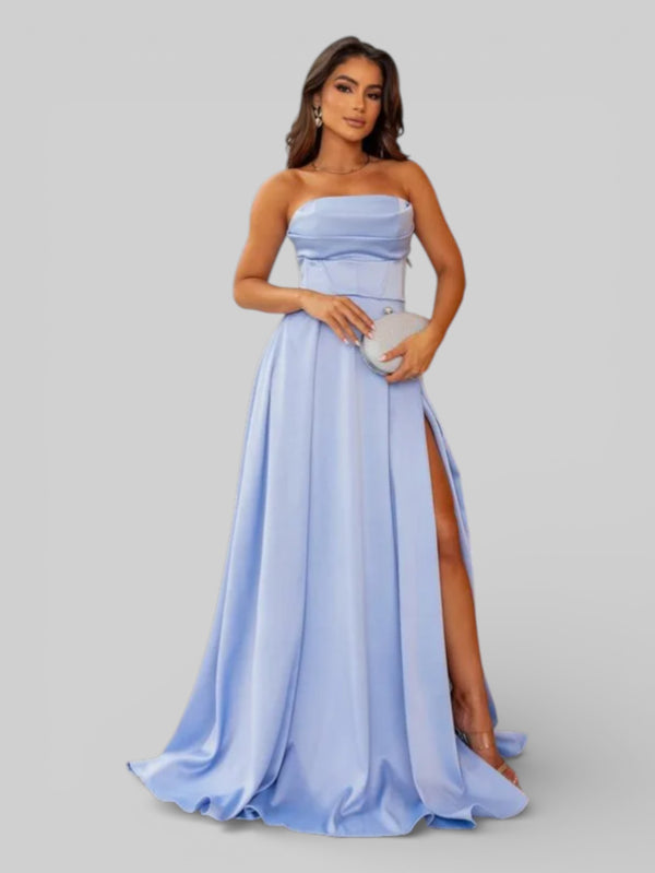 Vestido Longo de Festa com Fenda Equador - Aurea Dress