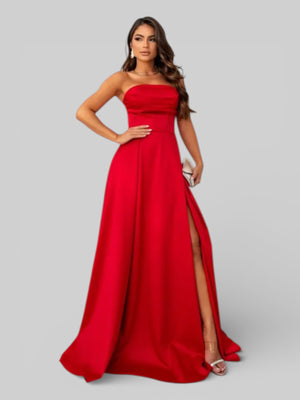 Vestido Longo de Festa com Fenda Equador - Aurea Dress