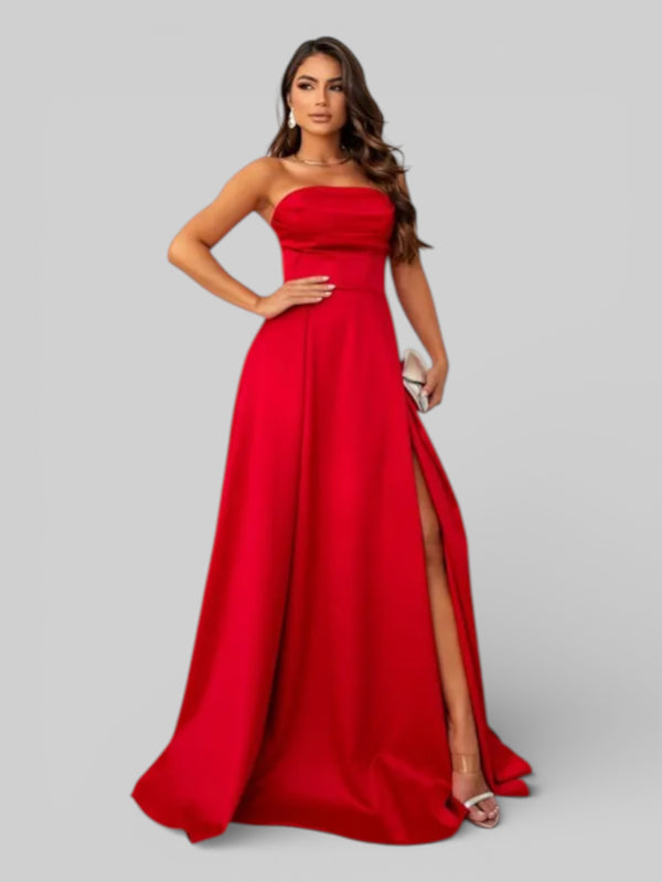 Vestido Longo de Festa com Fenda Equador - Aurea Dress