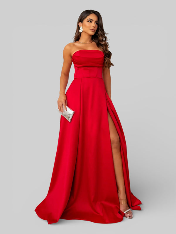 Vestido Longo de Festa com Fenda Equador - Aurea Dress