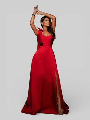 Vestido de Festa Longo com Laço Manchester - Aurea Dress