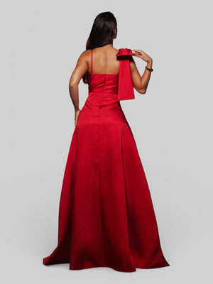 Vestido de Festa Longo com Laço Manchester - Aurea Dress