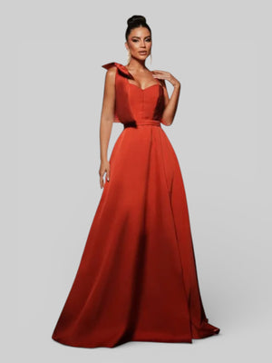 Vestido de Festa Longo com Laço Manchester - Aurea Dress