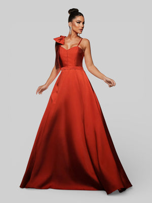 Vestido de Festa Longo com Laço Manchester - Aurea Dress