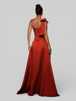 Vestido de Festa Longo com Laço Manchester - Aurea Dress