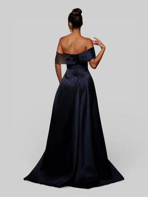 Vestido de Festa com Fenda Zibeline Flowers - Aurea Dress