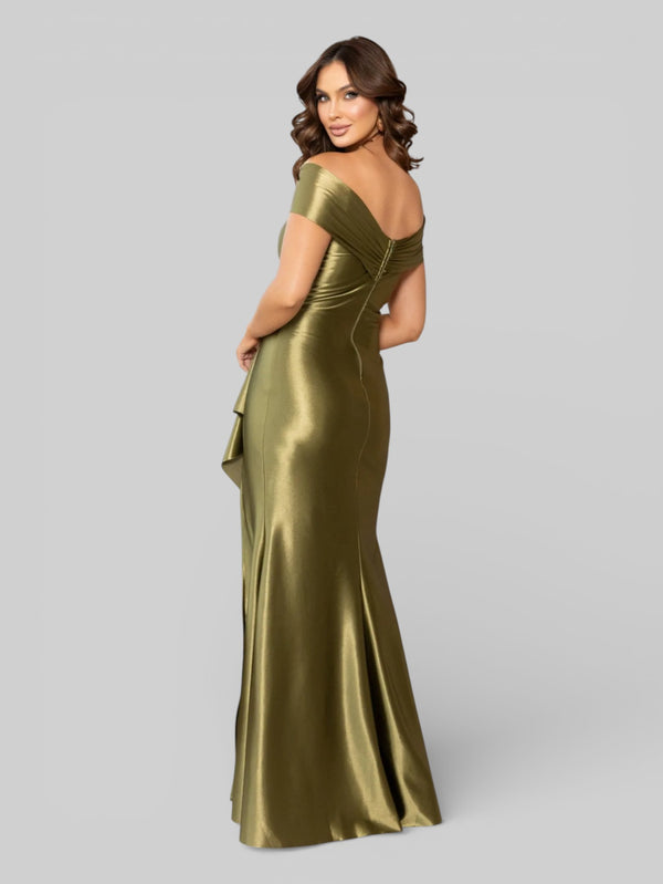 Vestido Longo de Festa Acetinado Ombro a Ombro Famme - Aurea Dress