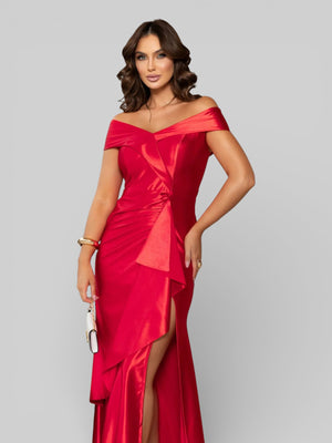 Vestido Longo de Festa Acetinado Ombro a Ombro Famme - Aurea Dress