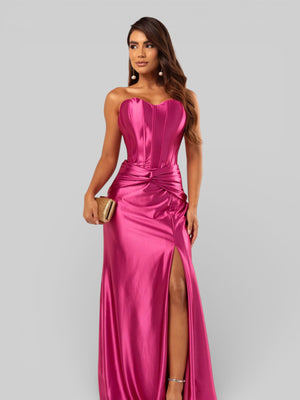 Vestido de Festa Super Luxo Corpete com Fenda Itália - Aurea Dress
