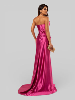 Vestido de Festa Super Luxo Corpete com Fenda Itália - Aurea Dress