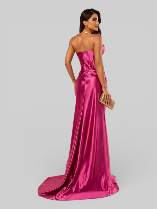 Vestido de Festa Super Luxo Corpete com Fenda Itália - Aurea Dress