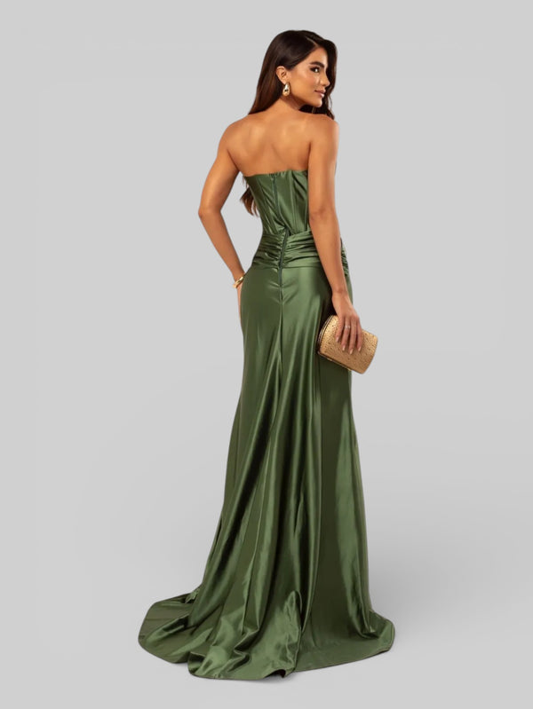 Vestido de Festa Super Luxo Corpete com Fenda Itália - Aurea Dress