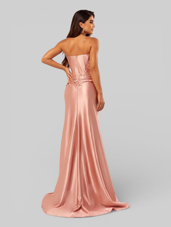 Vestido de Festa Super Luxo Corpete com Fenda Itália - Aurea Dress