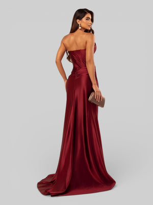 Vestido de Festa Super Luxo Corpete com Fenda Itália - Aurea Dress