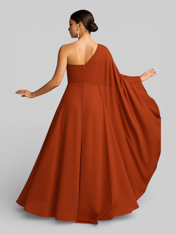 Vestido de Festa Longo Nula Manga Flowers Aurora - Aurea Dress