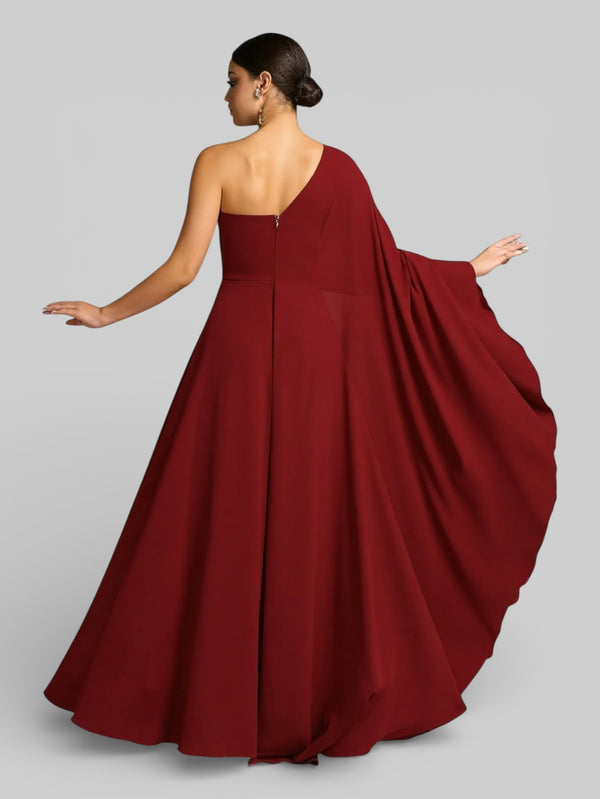 Vestido de Festa Longo Nula Manga Flowers Aurora - Aurea Dress