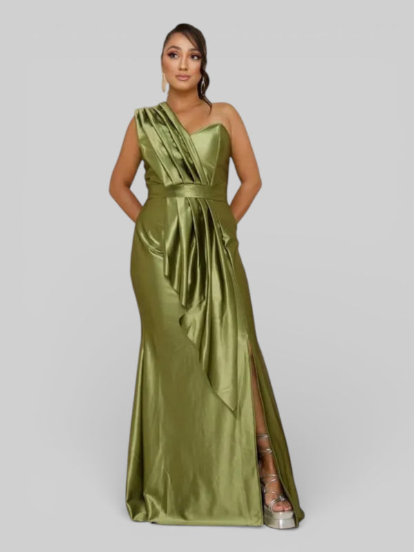 Vestido Longo de Festa Acetinado Corolla - Aurea Dress