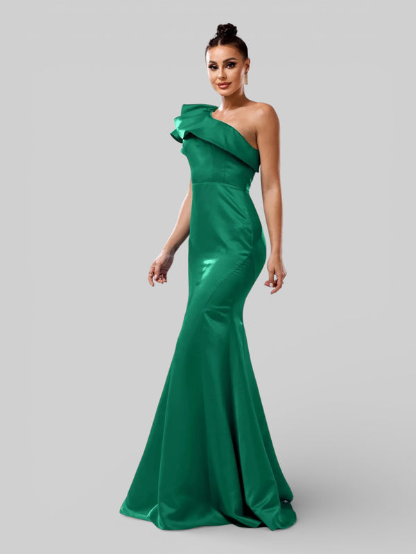 Vestido de Festa Ombro Único com Babados Verdana - Aurea Dress